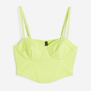 H&M Twill Corset-style Top